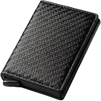 Carteira RFID Porta Cartões Slim Antifurto Bloqueio Anti-Aproximação Proteção Contra Clonagem Design Compacto Minimalista Alta Segurança Durável para Viagem, ultra leve e resistente, bolso para notas.