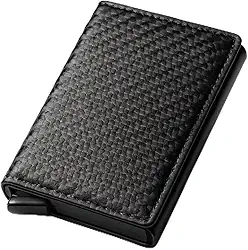 Carteira RFID Porta Cartões Slim Antifurto Bloqueio Anti-Aproximação Proteção Contra Clonagem Design Compacto Minimalista Alta Segurança Durável para Viagem, ultra leve e resistente, bolso para notas.