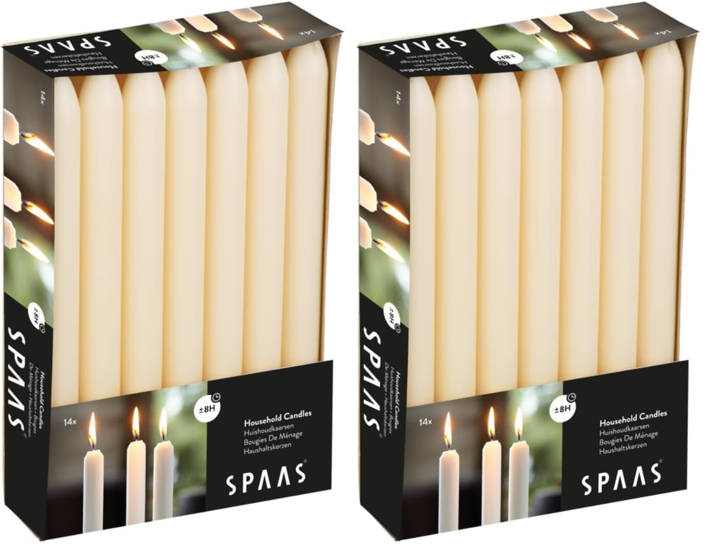 Bougies de ménage dîner SPAAS 8 heures de combustion sans fumée