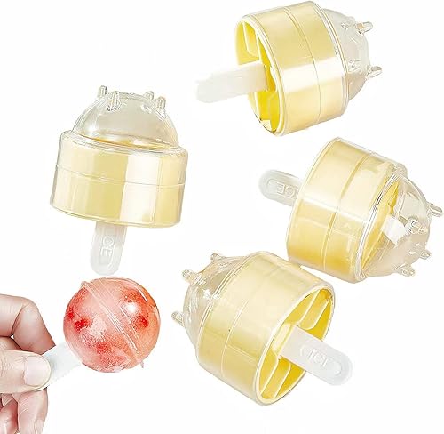 Miniatura 9 de Paquete de 4 moldes de paletas para paletas para niños, juego de moldes de silicona para hacer paletas de helados, moldes de bricolaje para helados,
