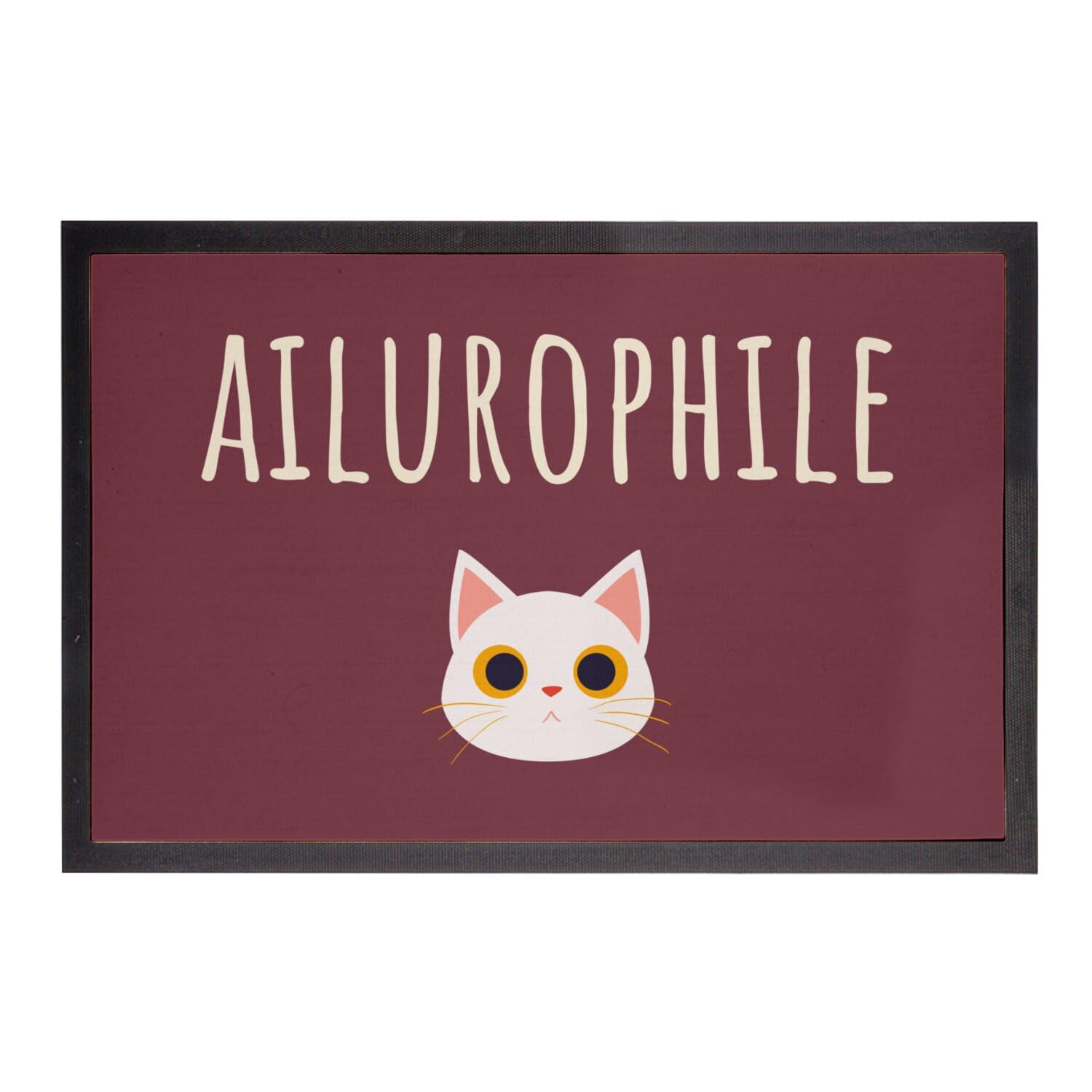 Paillasson rouge chat amour pour sublimer l'entrée de votre maison et accueillir vos invités