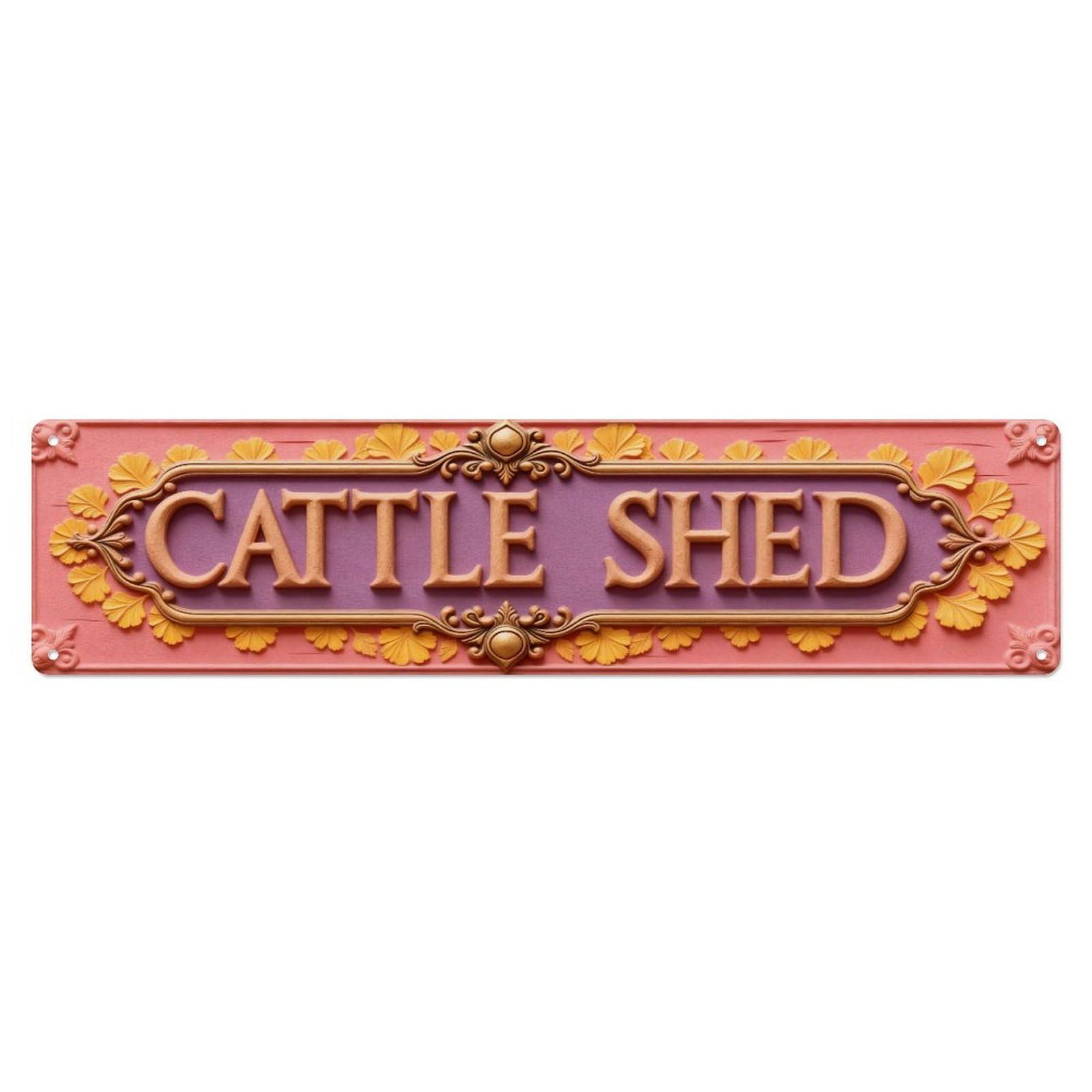 Cattle Shed Sign Pattern Metal Tin Sign Plaque