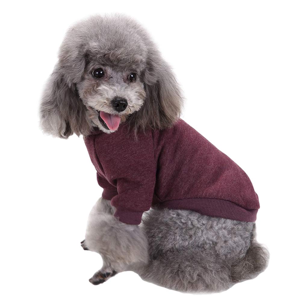 Jecikelon Dog Clothes Dogs Sweater Soft Puppies Clothing Winter Puppy Sweaters Warm Outfit for Dogs Small XXS XS Cat Apparel (Brown, XX-Small)