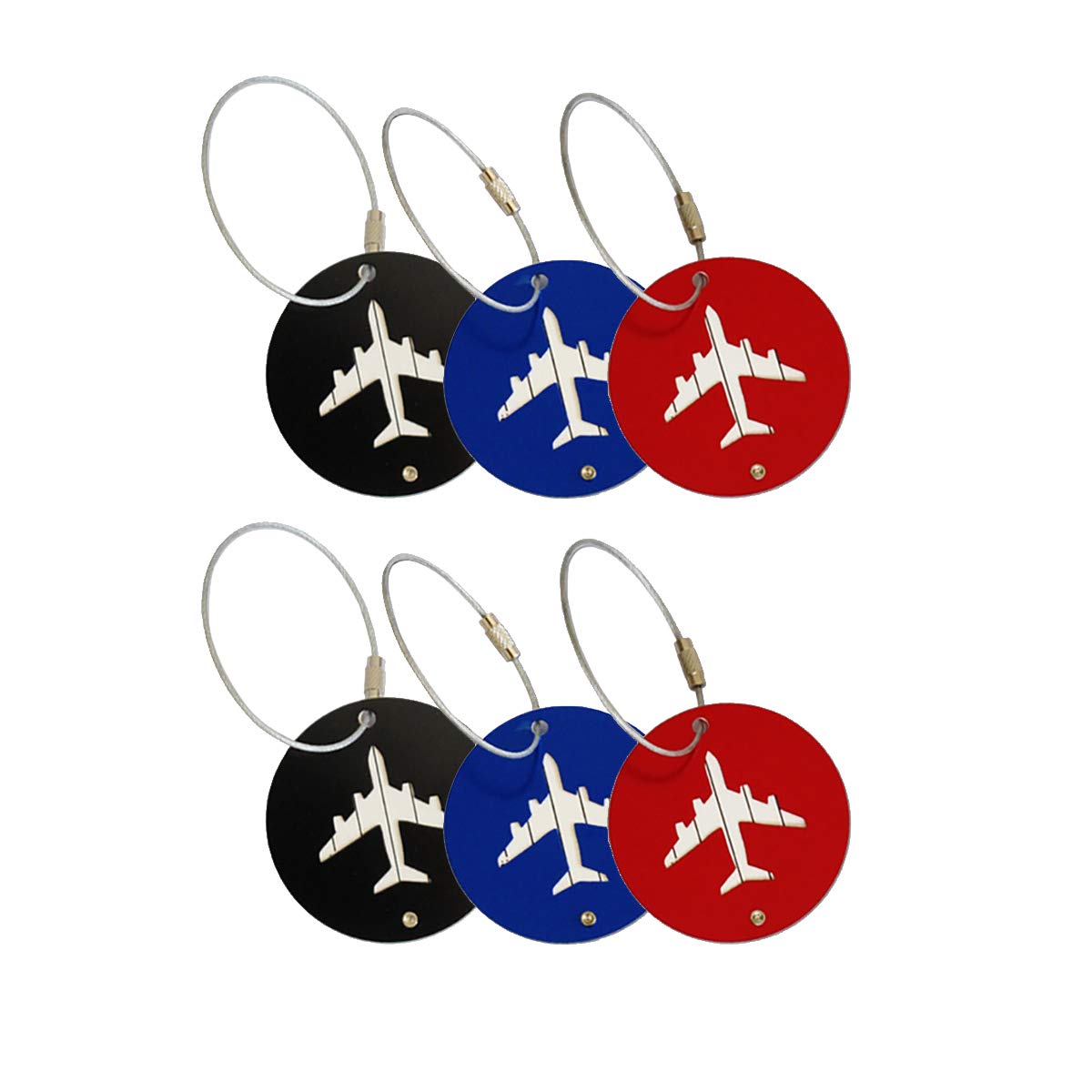 Buy 6 pcs Luggage Tags, Ganuo Travel ID Labels Suitcase Card Aluminium