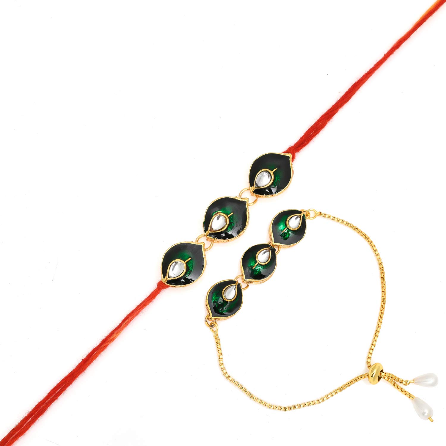 See full amazon price history chart for Indi Rang Womens Gold Plated Copper and Resin Pearl Rajasthani Chain Pachi Work Lumba Rakhi Combo Set for Bhaiya Bhabhi Brother Sister Rakhi (Yellow, Pink) Indi Rang Womens Gold Plated Copper and Resin Pearl Rajasthani Chain Pachi Work Lumba Rakhi Combo Set for Bhaiya Bhabhi Brother Sister Rakhi (Yellow, Pink) (B07TS29C1C) Amazon Price History, Amazon Price Tracker