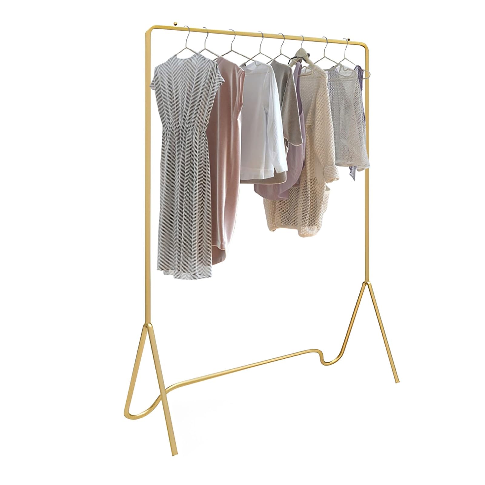 Portant à vêtements scandinave doré haut de gamme pour vêtements lourds de 80 kg