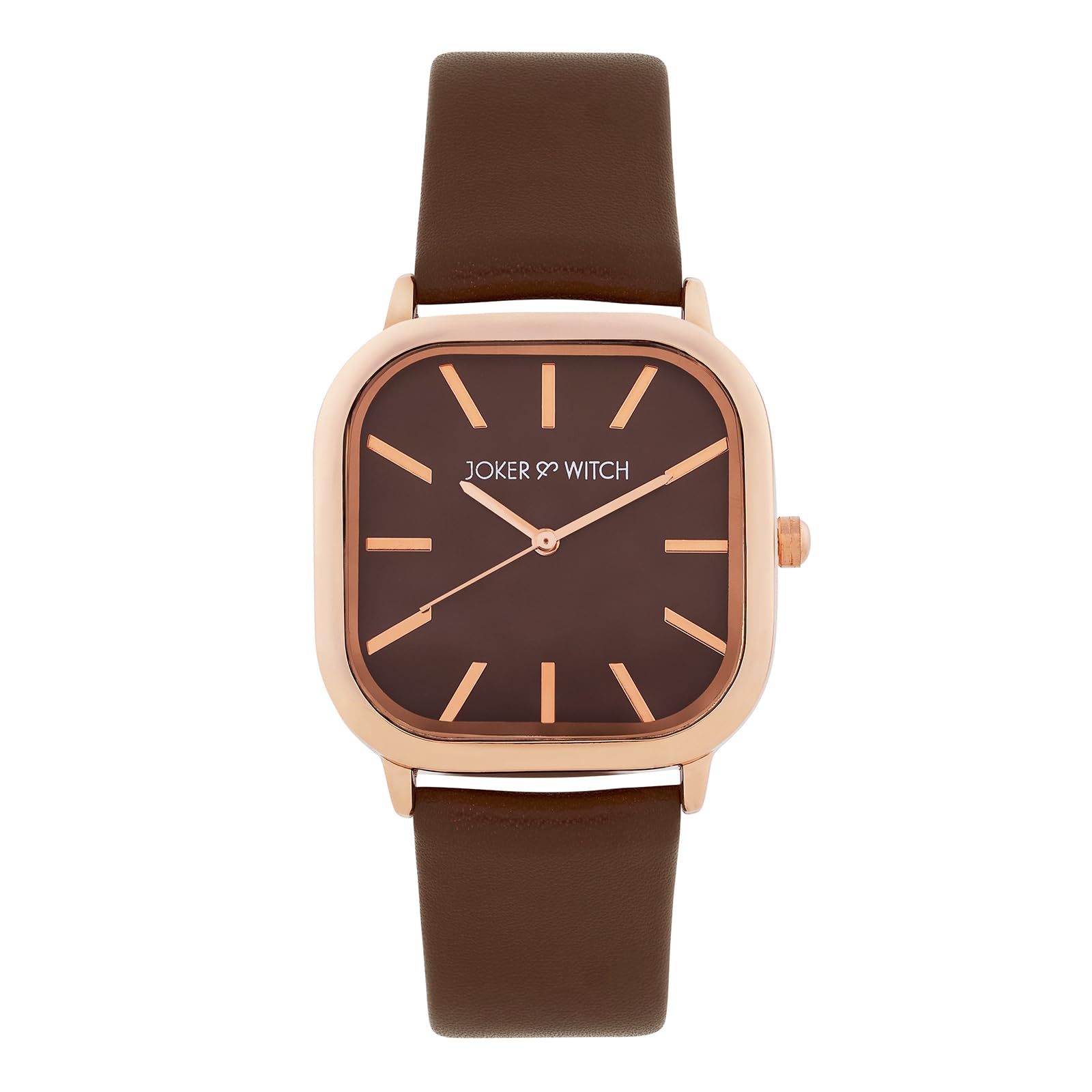Vera 35mm Brown Dial 20mm Brown Faux Leather Strap Watch for Women-image-7