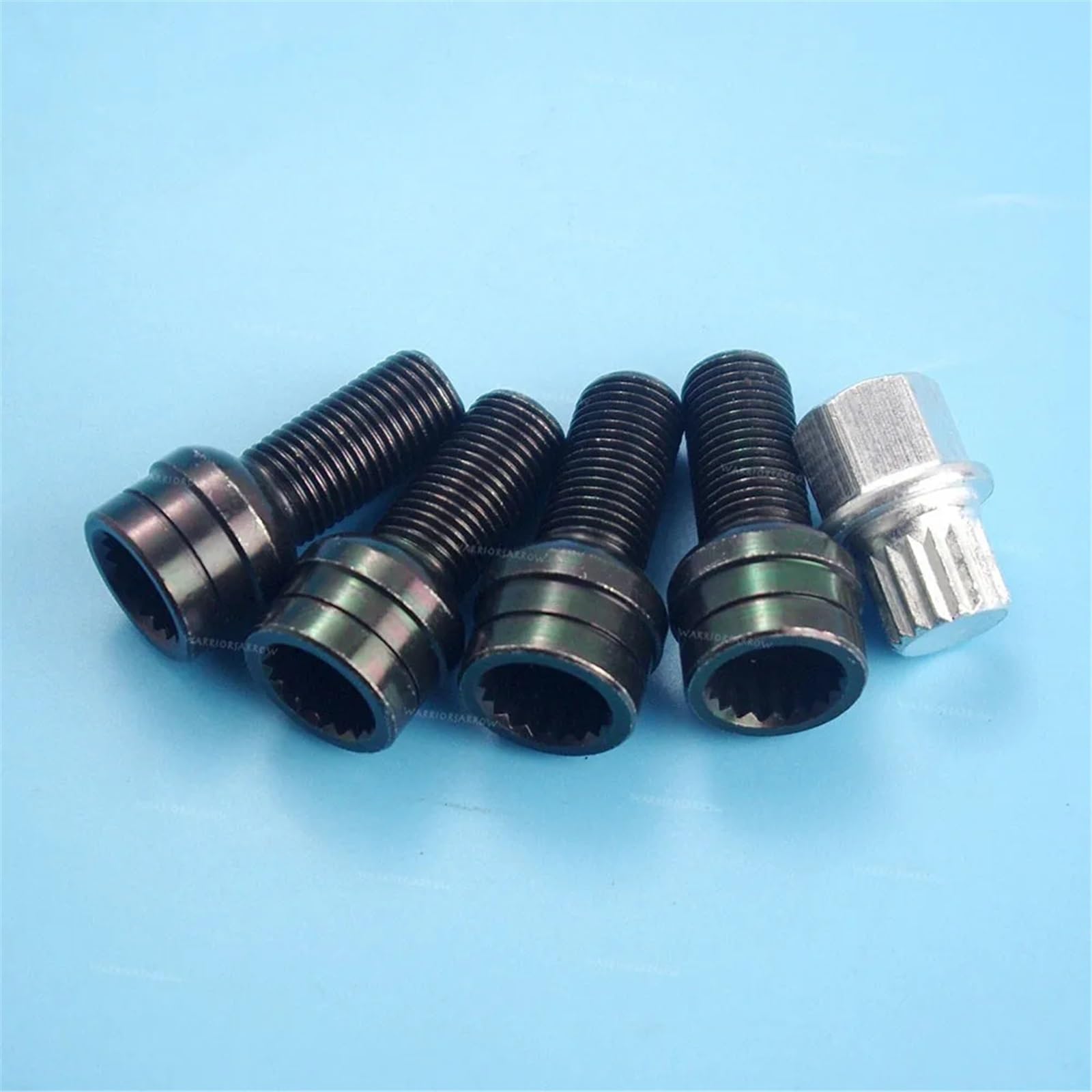 Radschrauben Kompatibel mit A4 A6 A8 für TT 5 Stück Radschrauben Sicherungsmuttern Schlüsseladapter 17 Zähne OE 8D0601139F 006