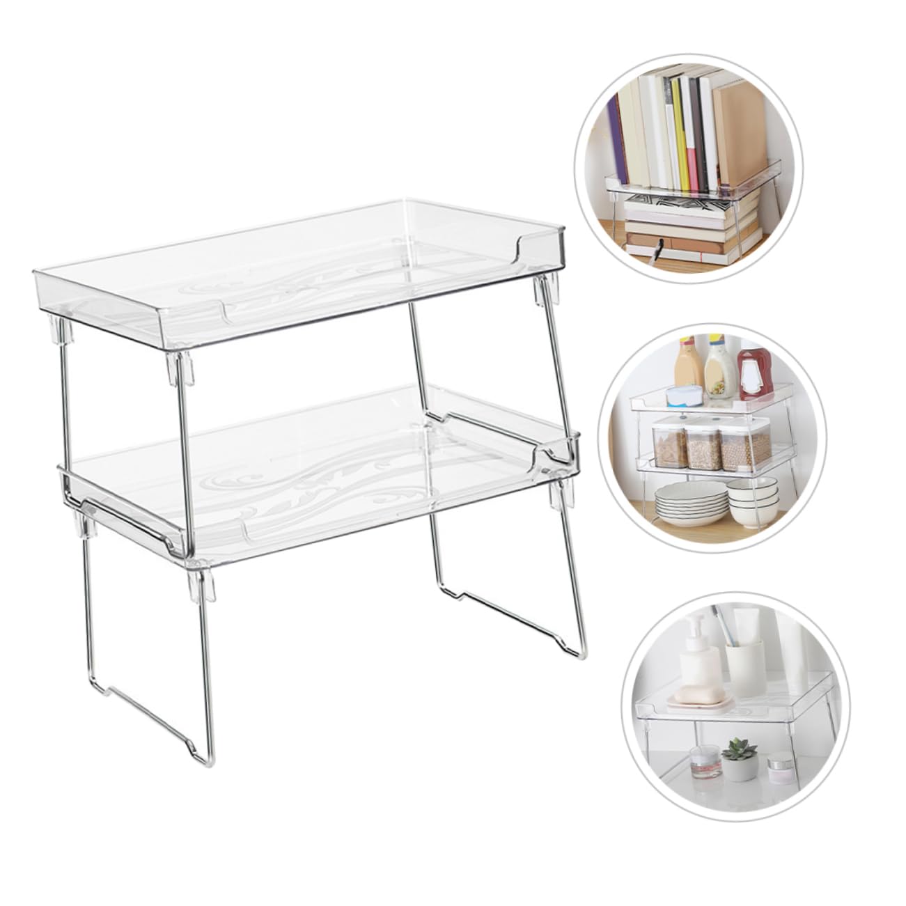 Organisateur de Porte-épices 2 Pièces en Acier Inoxydable Pliable