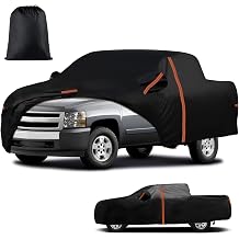 Waterproof Truck Cover Custom Fit for GMC Sierra/Chevrolet Silverado 1500 HD Regular cab 8' 2009,All Weather Pickup Truck Cover,Windproof Cover, Snow Rain Dust Cover,Sun UV Protect XL