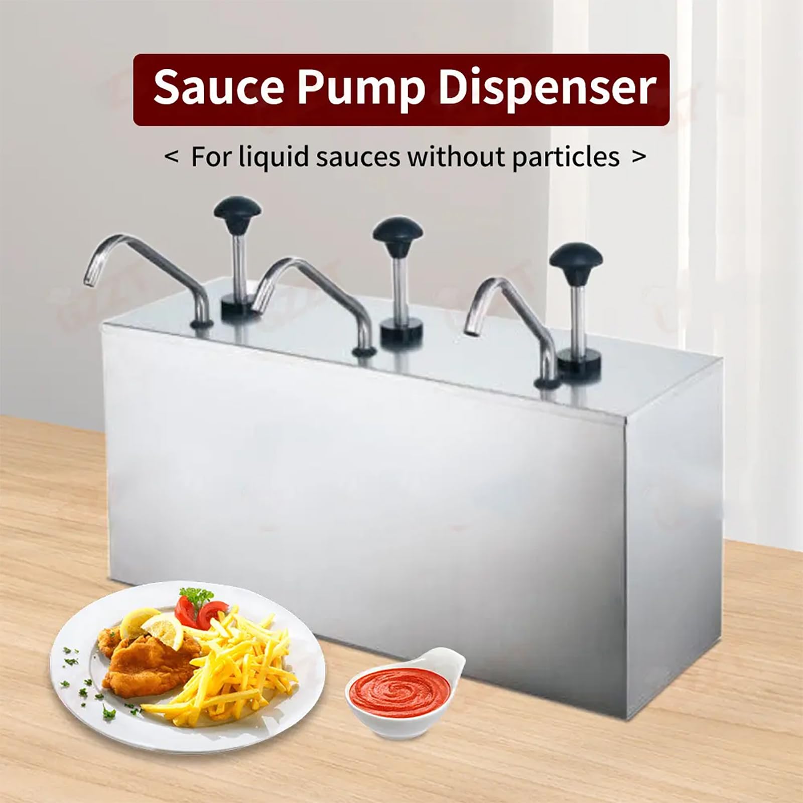 Dispenser Per Salsa,pompaper Dosatore Salsa In Acciaioinossidabile Da 11L Con Testa Pressionerotante a 360°,rimbalzo Rapido E Quantitàstandard,nessunaperdita,per Sciroppo,miele,marmellata,spezie