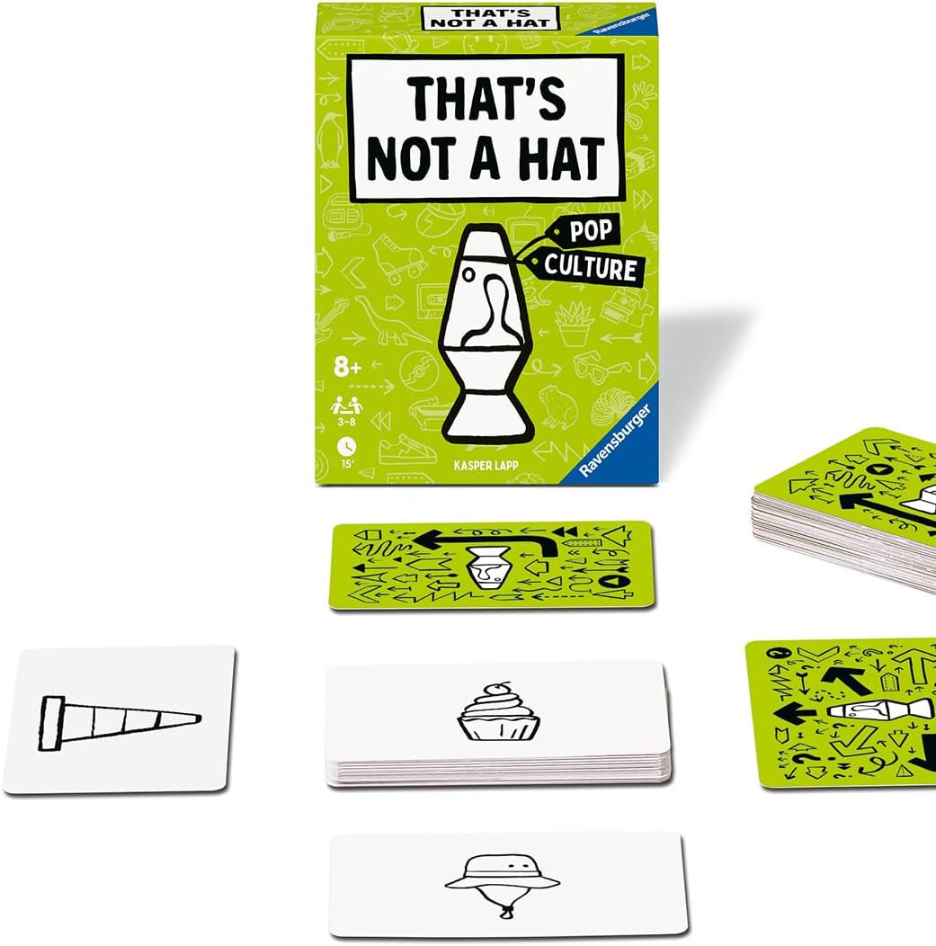 Ravensburger that’s Not A Hat - Pop Culture - Fun Bluffing & Memory Party Card Game for 3-8 Players | Fun Entertainment for Families |Travel Friendly