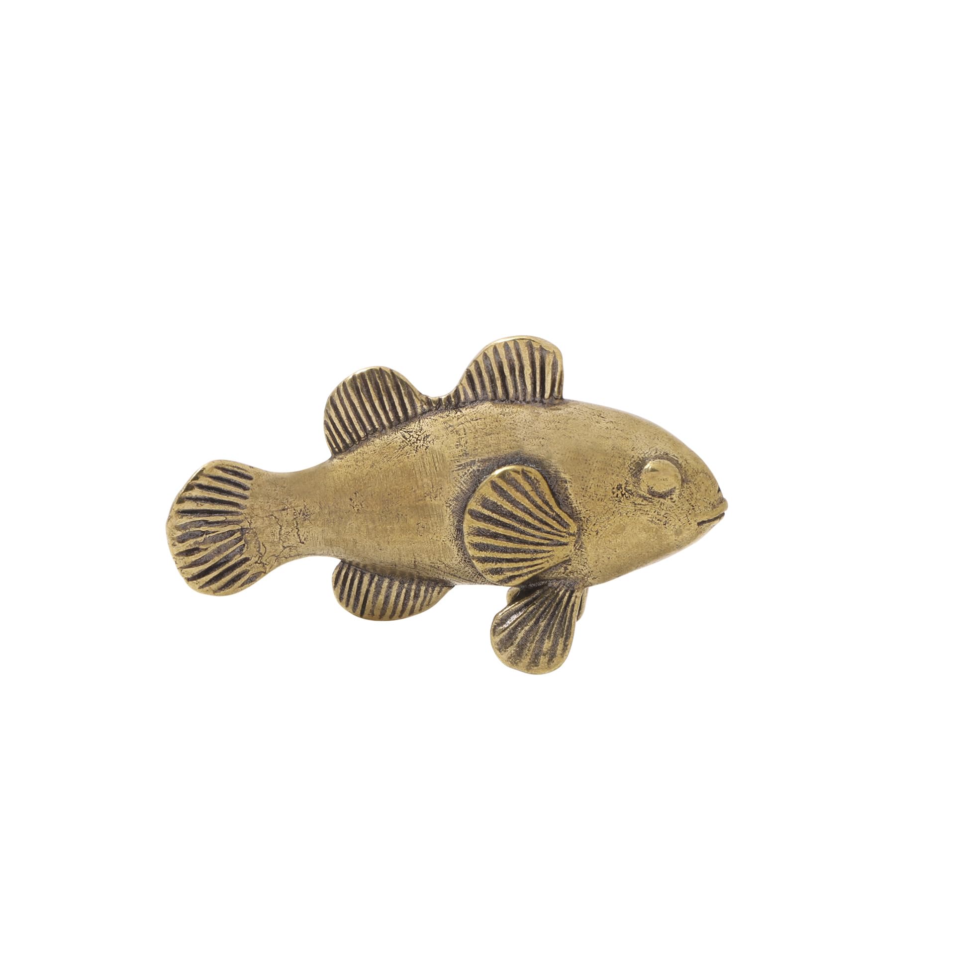 Poisson-clown miniature en laiton pour s'évader au bureau chaque jour