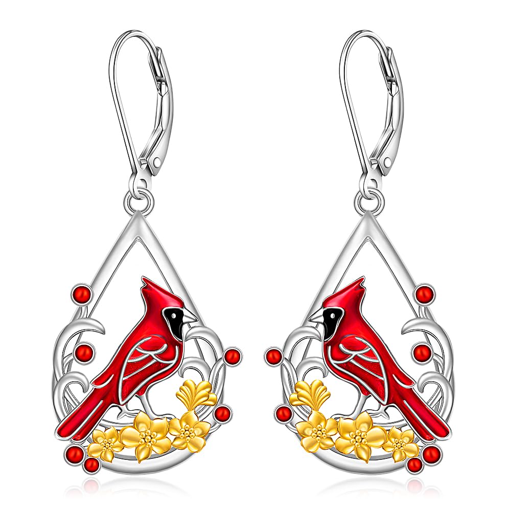 Cardinal Flamingo Sea Turtle Pineapple ST Patricks Day Shamrock Easter Bunny Earrings for Women Sterling Silver Dangle Jewelry Christmas Gifts