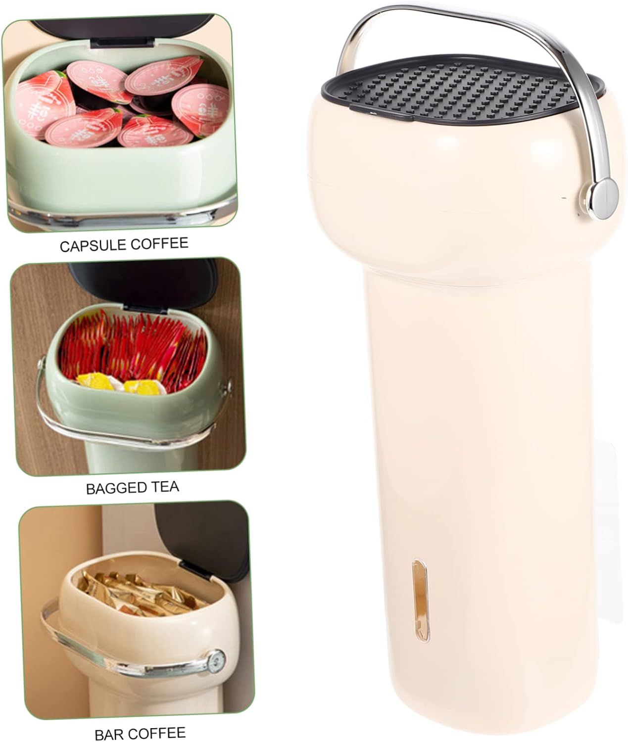 Cabilock Beverage Dispenser Stand Wall-Mounted Cup Organizer Cup Storage for Bathroom Lids
