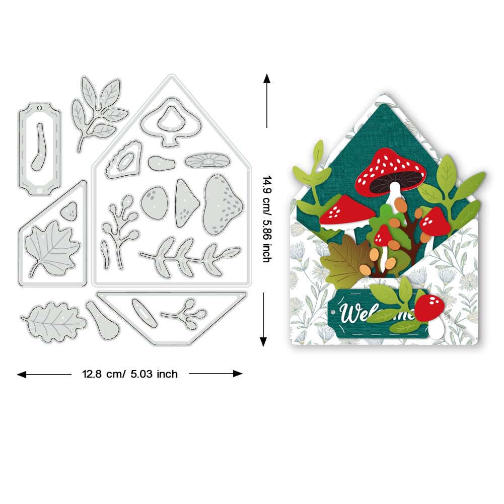 BENECREAT Envelope Plant Cutting Dies Stencils - Image 2