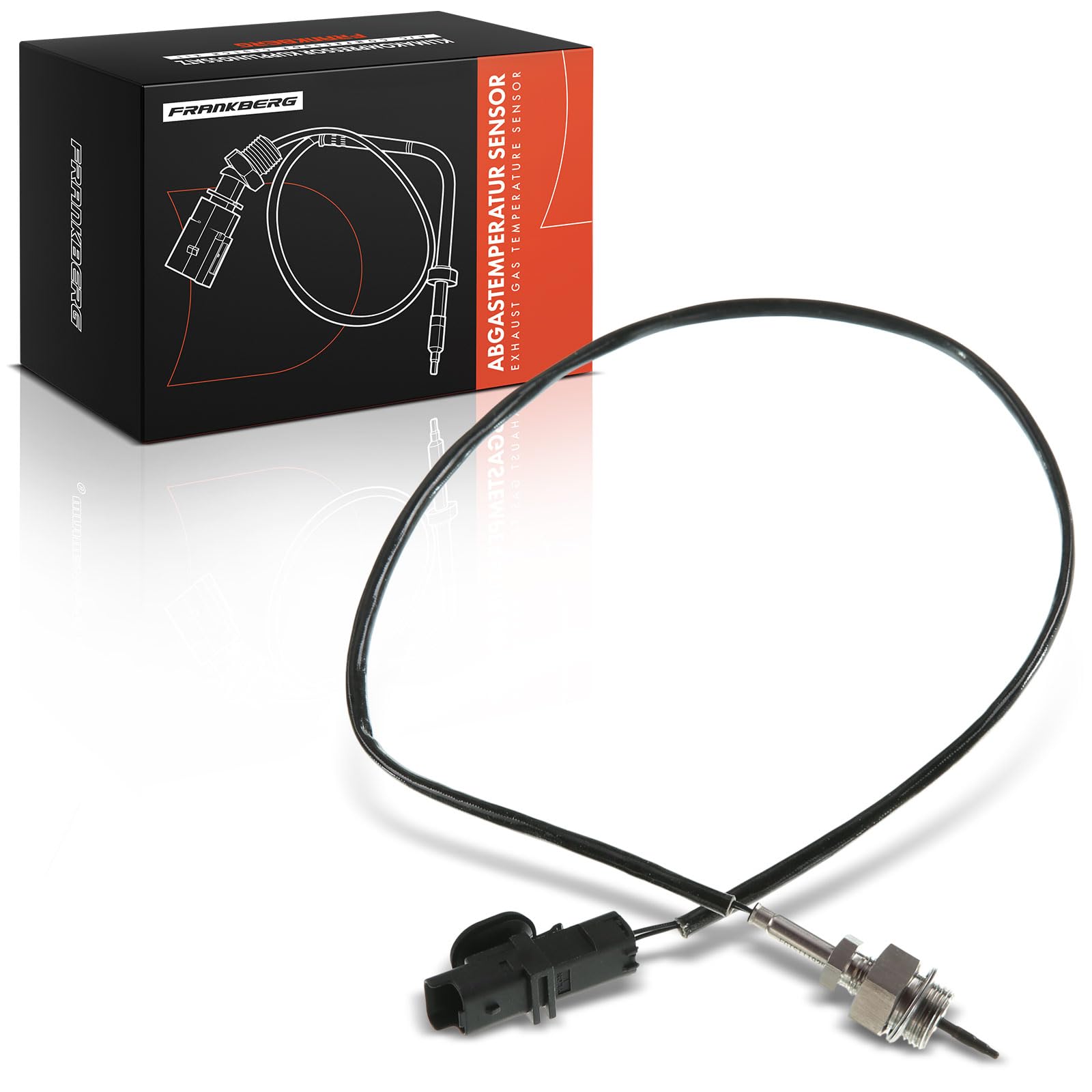 Frankberg Sensor de temperatura de gases de escape 2 Polos Compatible con Megan.e II BM0/1 CM0/1 Megan.e II Touring KM0/1 Megan.e II Coupé-cabrio EM0/1 Grand Scénic II JM0/1 8200693945,8200420764