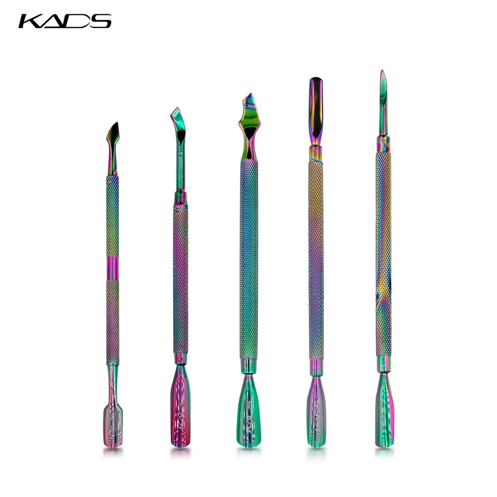 KADS 1pc symphony slender hook pusher Cuticle Pusher Stainless Steel nail cleaner