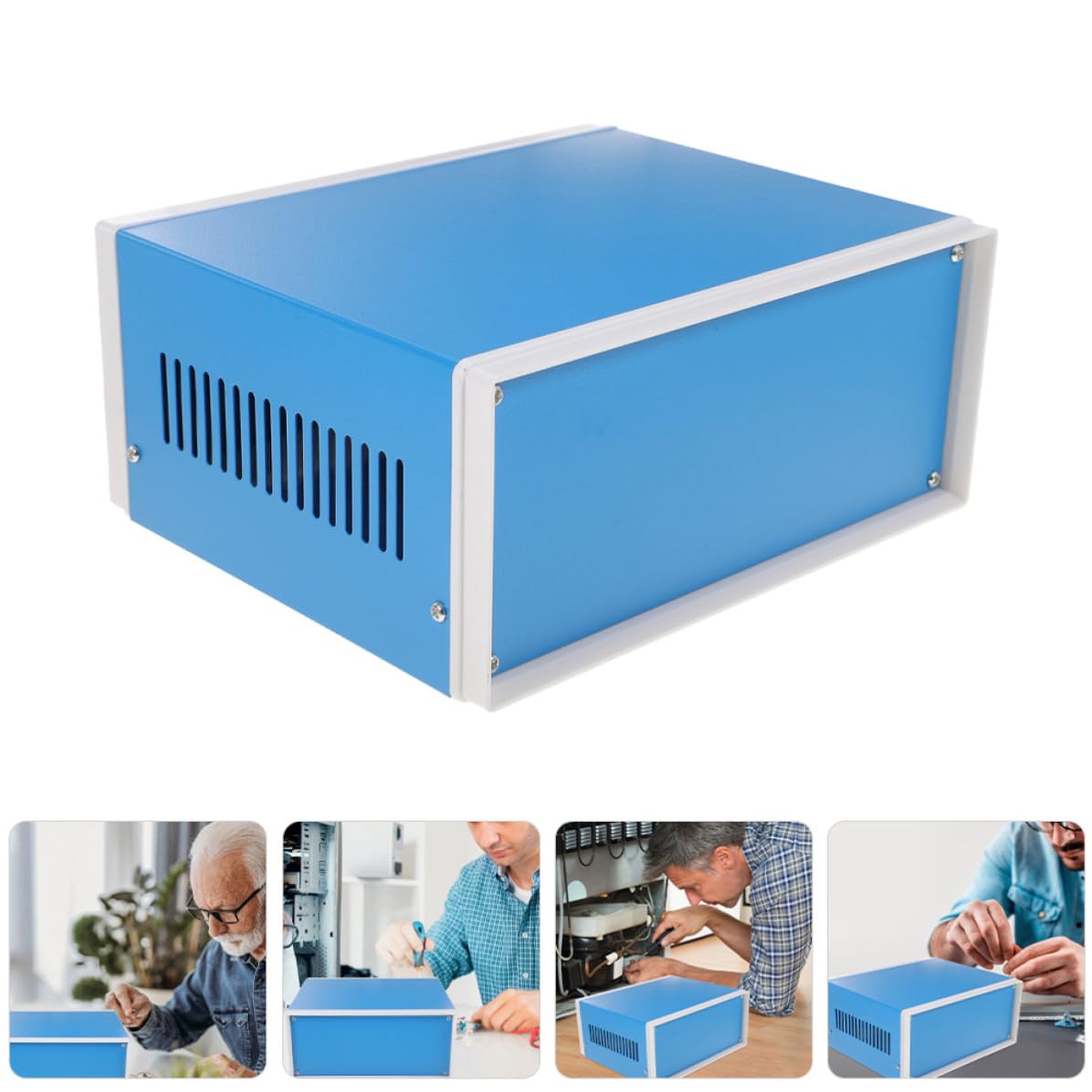 Caja de proyecto metálica 120x320x268 mm con tornillos y protección para uso en estaciones de metro y cajas de registro eléctrico