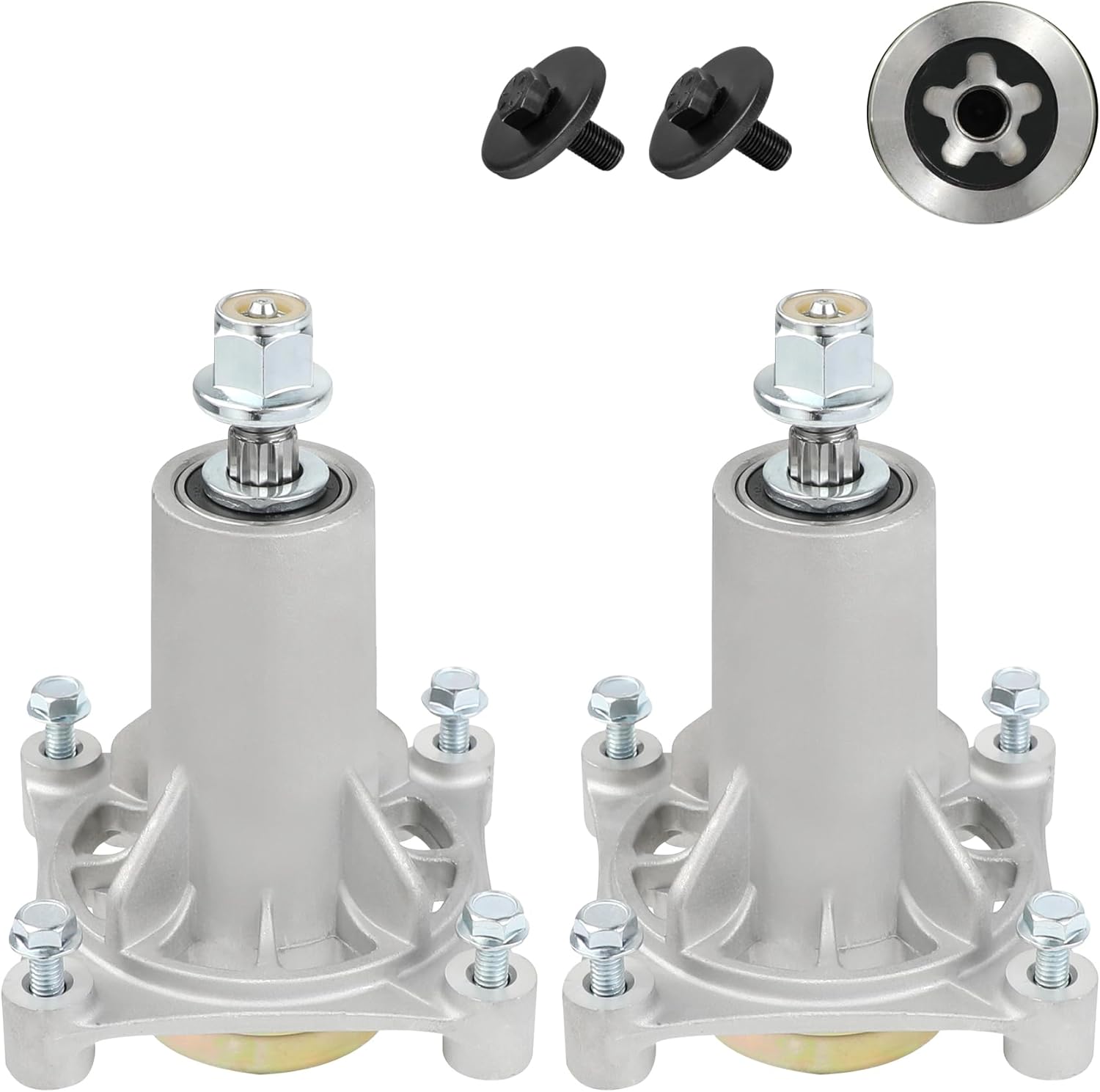 2 Pack 187292 192870 532187281 532187292 567253301 587819701 yth22v46 yth24v48 Spindle 187292 Mandrel Assembly 42" 46" 48" 54" Mower Deck Spindle Compatible with Husqvarna Craftsman Ariens Poulan Pro