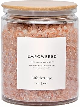Lifetherapy Himalayan & Dead Seal Soak Empowered | تركيبة نظيفة ومحبة للبشرة | مرطب نباتي وخالي من الغلوتين | فيتامينات مغذية | أملاح الاستحمام | خالية من البارابين والكبريتات والفثالات 16oz