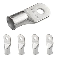 Vista 39 de SELTERM 25 piezas de lengüetas de cable de batería de cobre estañado de grado marino de 2/0 AWG de 3/8 pulgadas, terminales de anillo de calibre 00