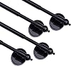 Magnetic Curtain Rods,Multi-Use Adjustable Appliance for Metal Doors,Windows,No Tools Needed,9-16 Inch,Nickel,2 Pack