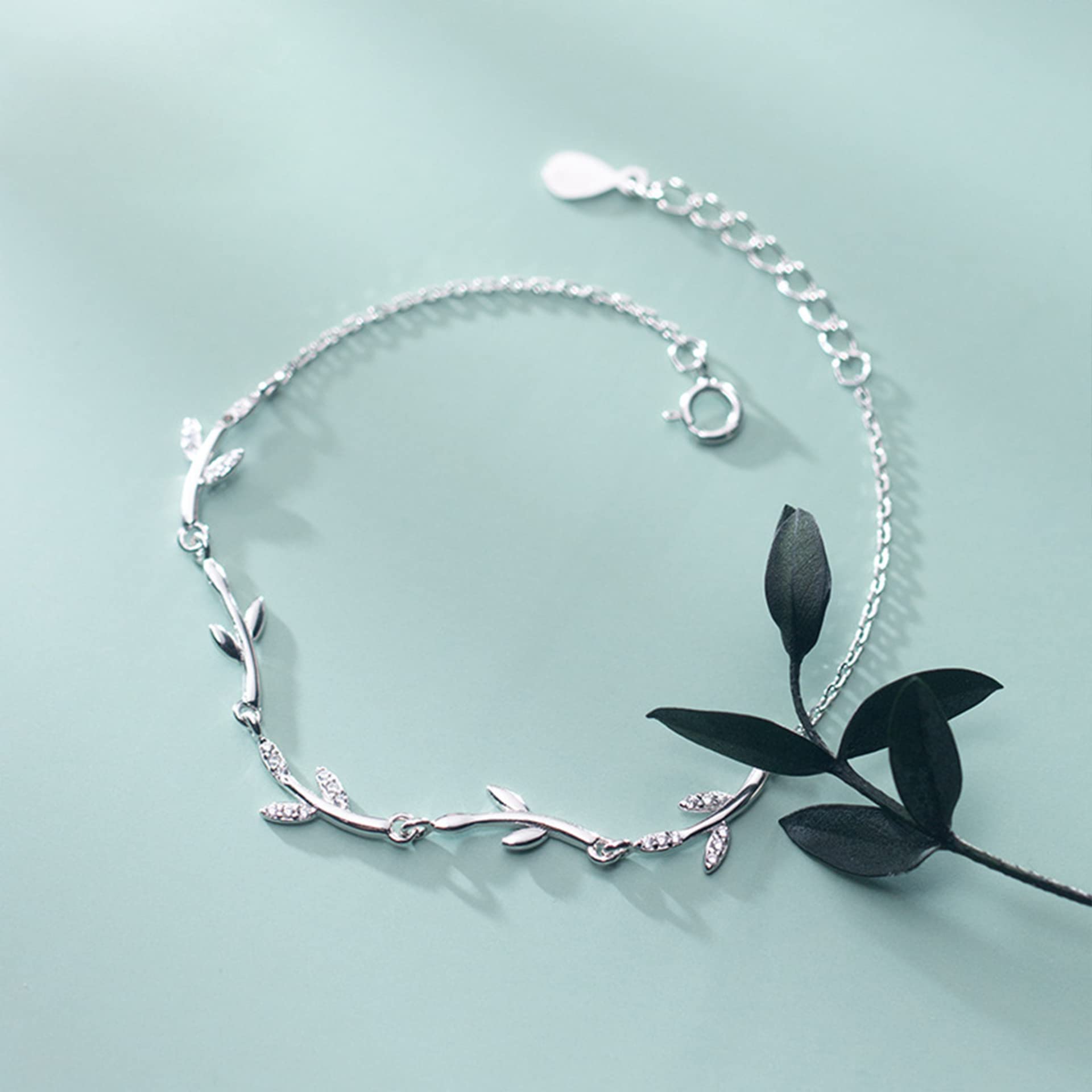 Feuilles Bracelets Bracelets à chaîne réglable cubique, pensées Que Vous propagez comme des Branches, s'étendant dans Les années lointaines, pour Les Cadeaux de Bijoux pour Femmes