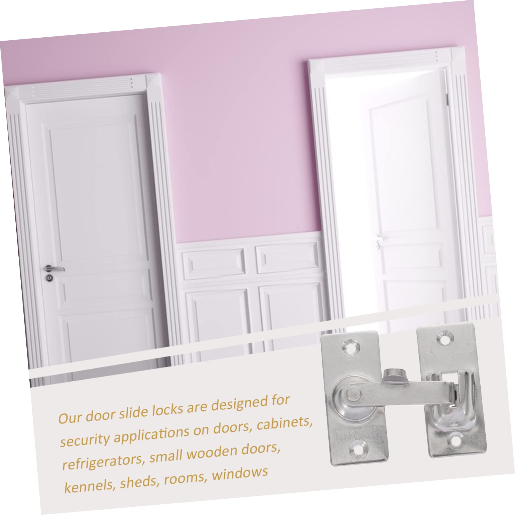 Mikikit 5sets Serratura Chiusura Bolt Acciaio Inossidabile Sicura e Resistente Per Porte Finestre Cancelli e Armadi Facile Da Installare e Adatta Per Interni Ed Esterni