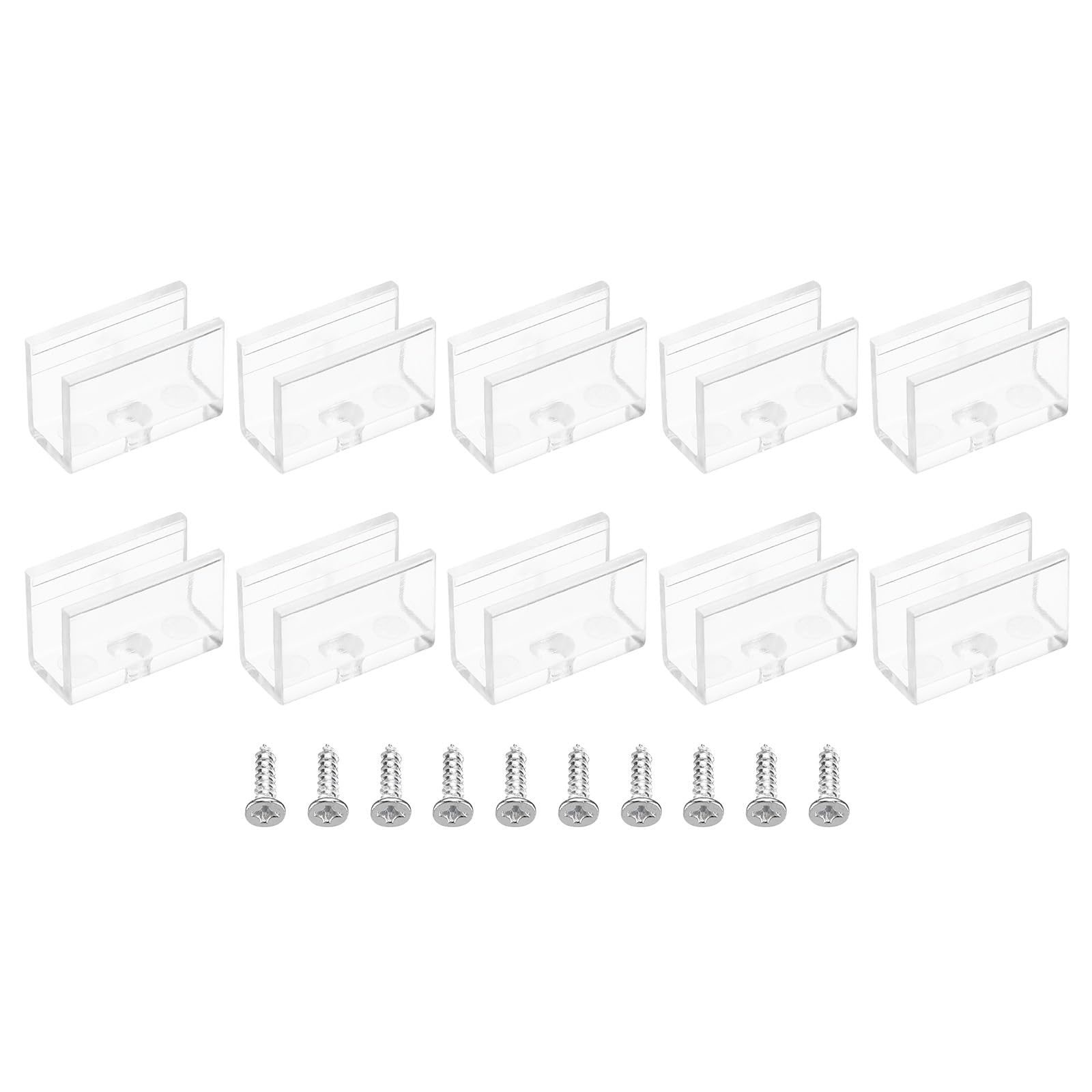 TOP-VIGOR 100Pcs LED Strip Light Clips, Waterproof Mounting Bracket Fixing Clips Plastic Clamp Holders with Screws