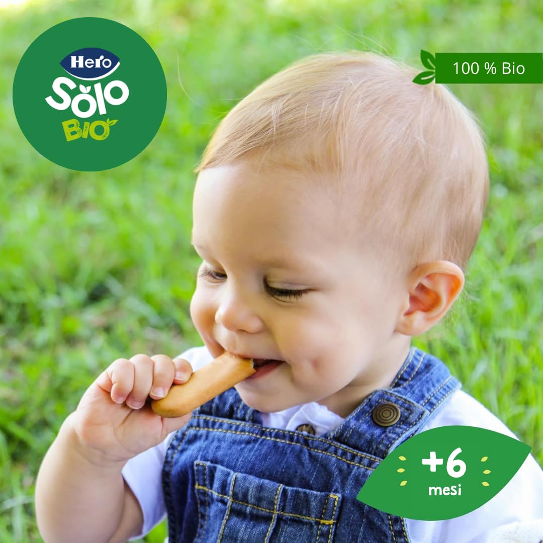 Hero Solo Bio, Biscotti Solubili 100% Biologici, senza zuccheri aggiunti e senza olio di palma - 12 confezioni da 320 gr