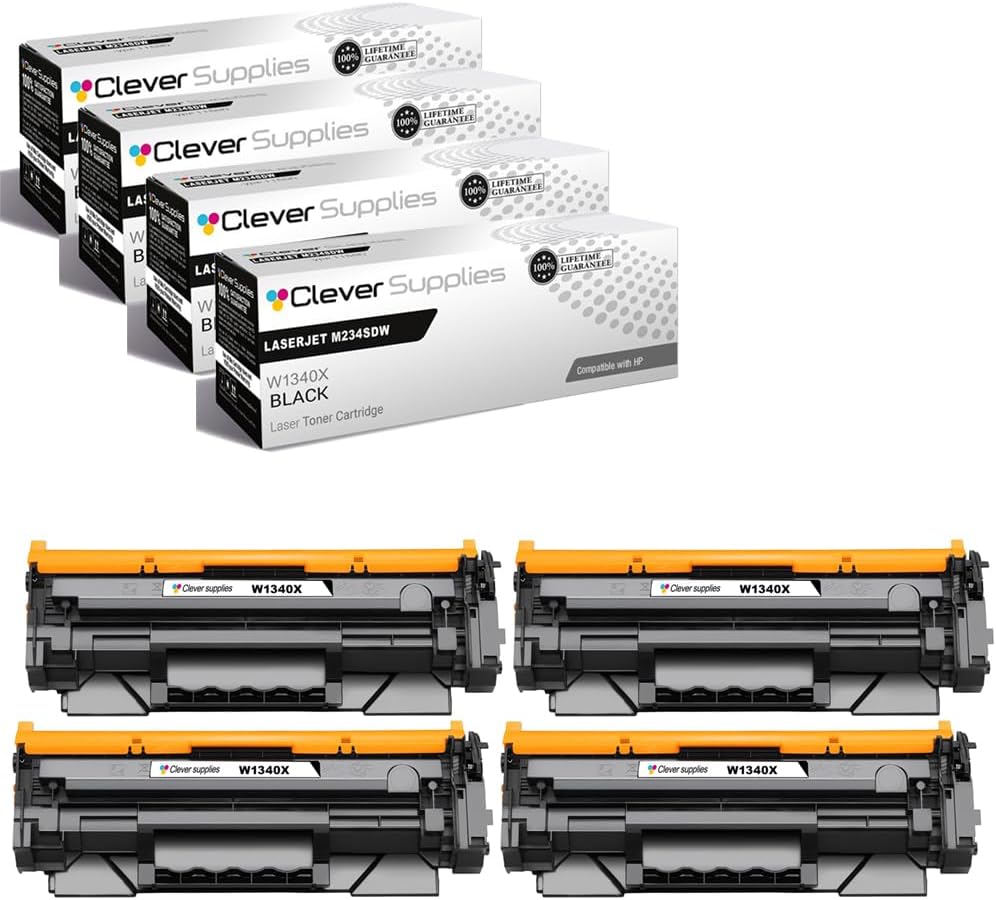 CS Replacement Compatible with HP M234SDW Toner Cartridge W1340X to use with M209DW M234DW M234SDW (Black, 4-Pack)