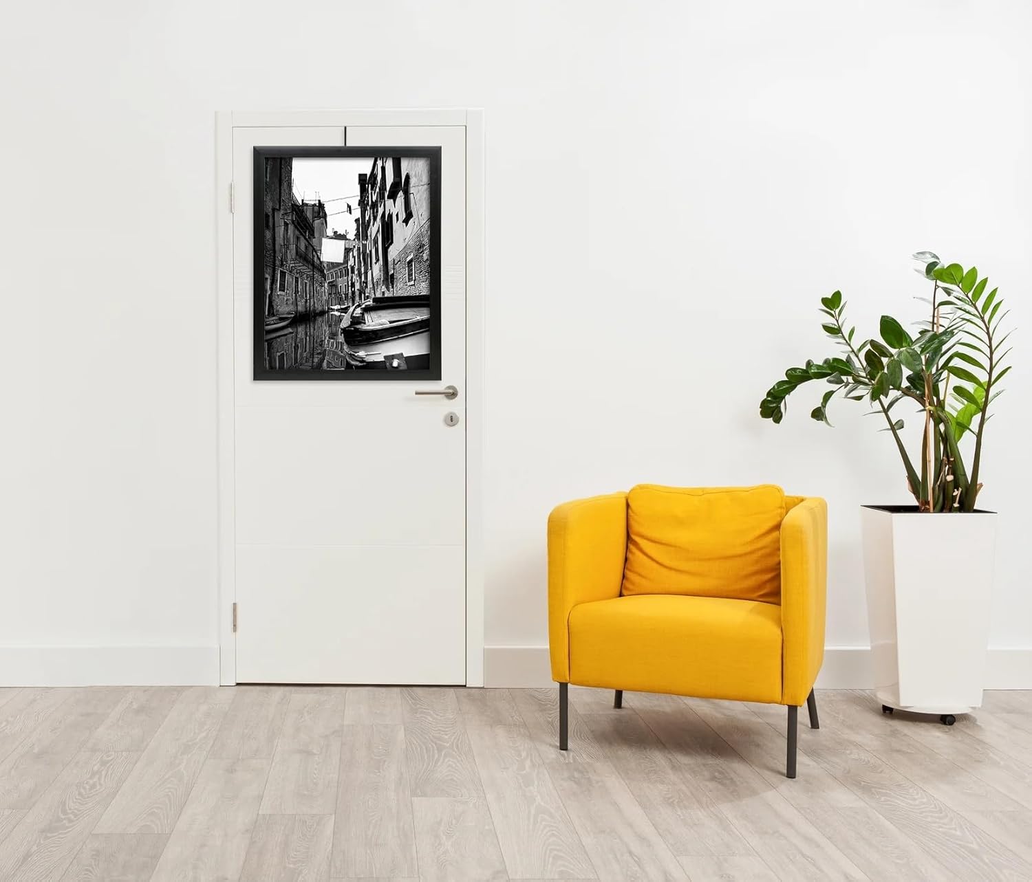 24x30 Black Museum Profile Picture Frame, 1.5" Thick PS Material Molding, Multi-Way Display, Over-the-Door/Wall Mount Hardware, Scratch-Resistant Packaging, 2026 New, Essential for Home/Office/Movie Room Wall Decor