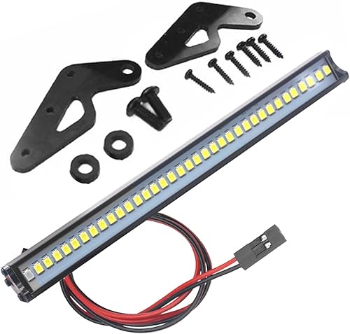 ShareGoo Lámpara de techo de metal superbrillante de 36 luces LED compatibles con Traxxas TRX-4 90046 D90 Axial SCX10 110 RC Crawler, 5.9 pulgadas