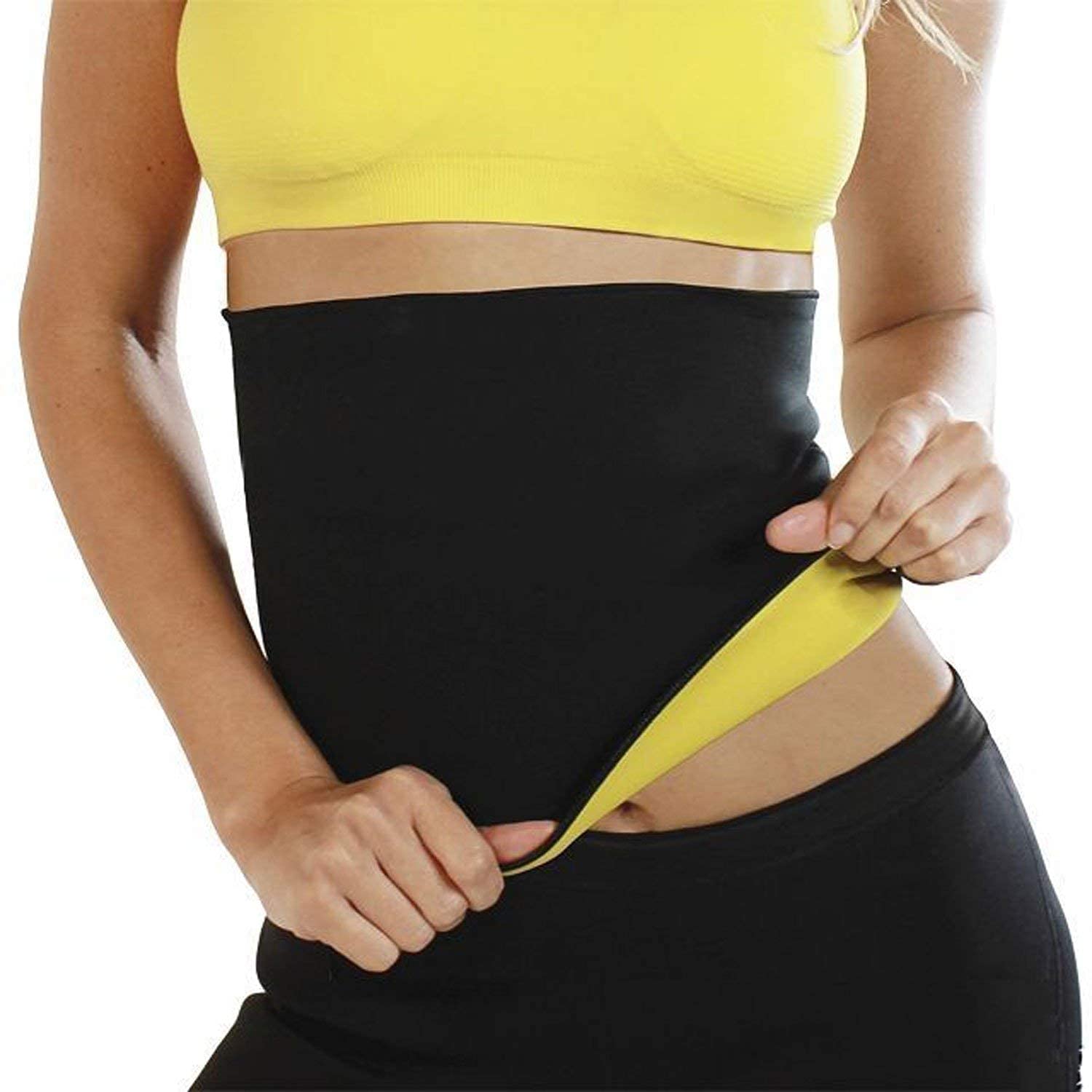 KGDA™ Non Tearable Sweat Shaper Slim Belt Premium for Fat Loss, Sauna Slim Belt for Weight Loss Waist - Tummy Trimming Exercise for Men and Women (Size M, L, XL, XXL, 3XL, 4XL) (Black) (B0BW5T5PL2) Amazon Price History, Amazon Price Tracker