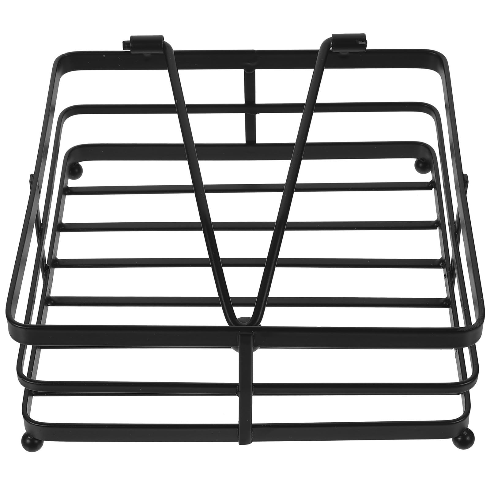 Servilletas negro con soporte de hierro dispensador horizontal para bar y mesa