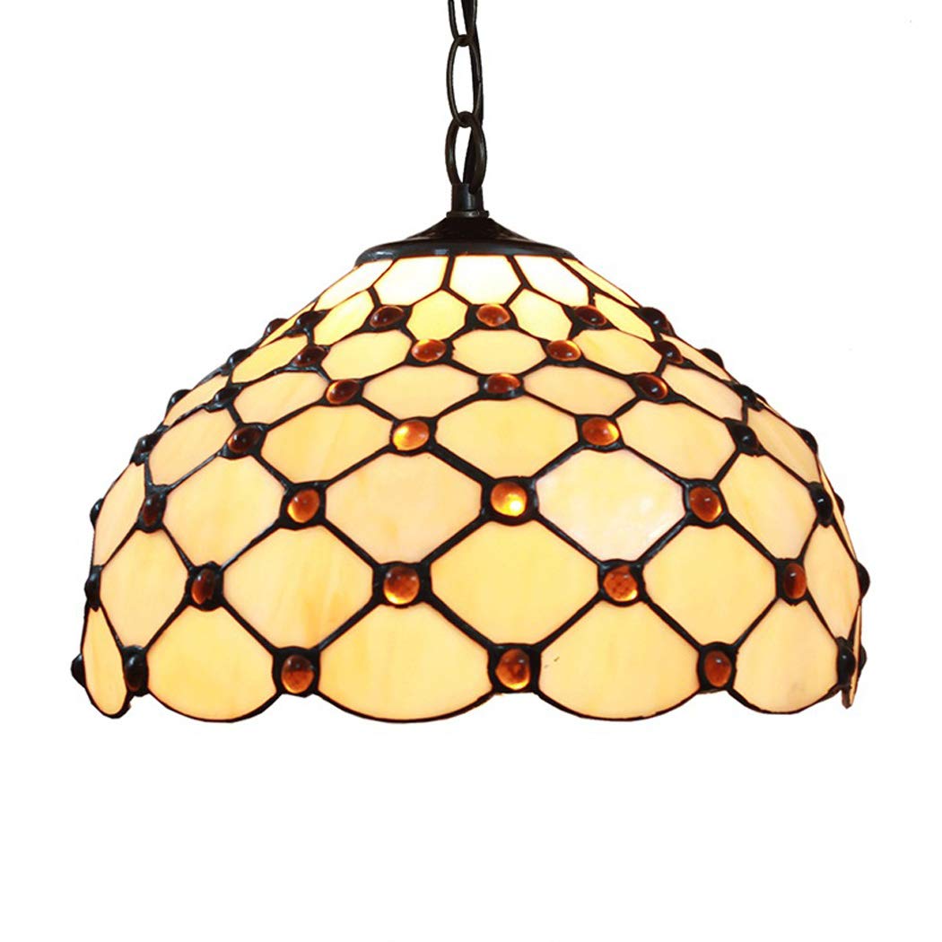 Lustre Tiffany et lampe suspendue LED E27 pour décoration chambre et cuisine