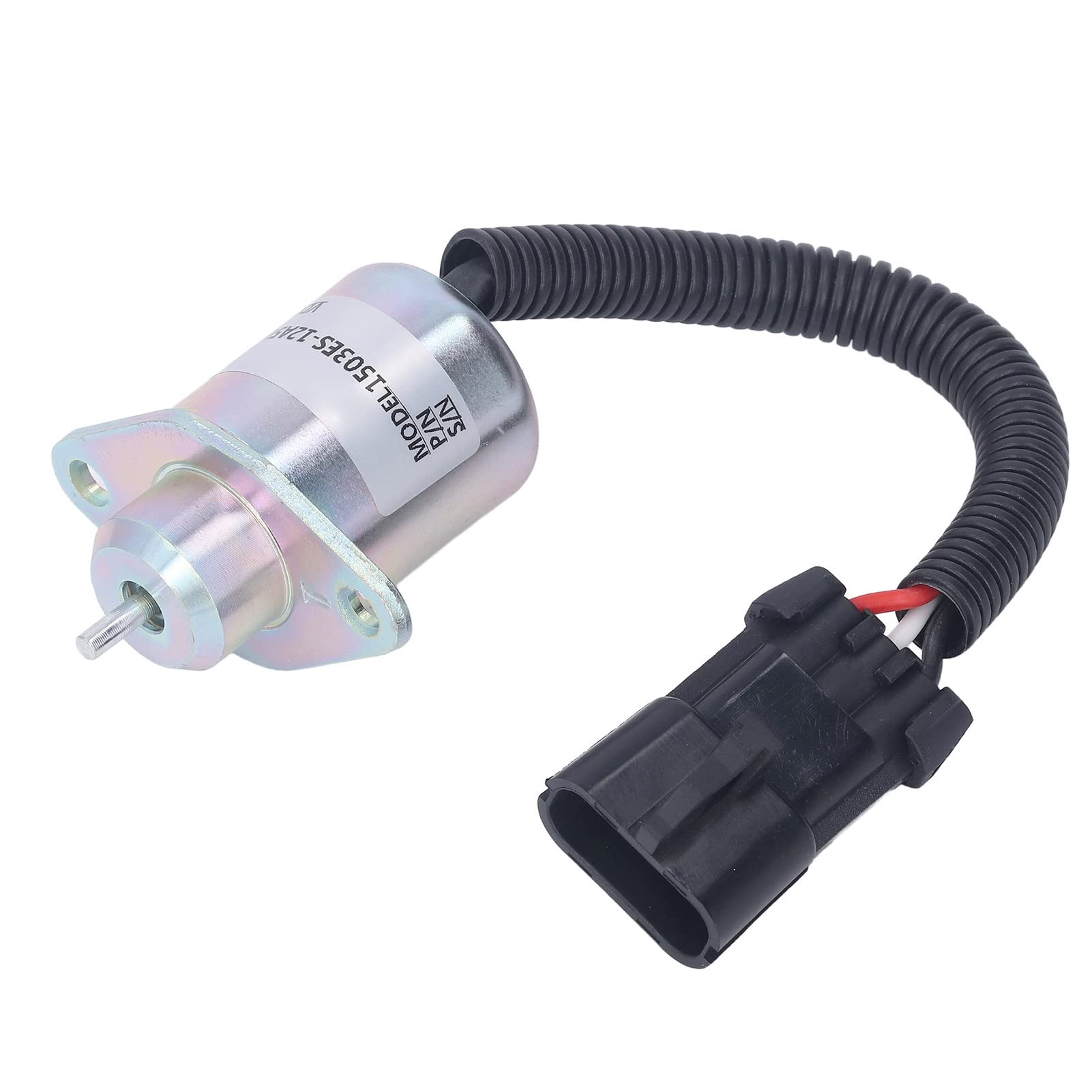 Tbest Válvula Solenoide de Cierre Dc12v 1503es 12a5uc9s Válvula de Cierre de de Acero Inoxidable de Alta Precisión para Reemplazo del Motor D1505 V1505 Oem 2848a278 2848a279