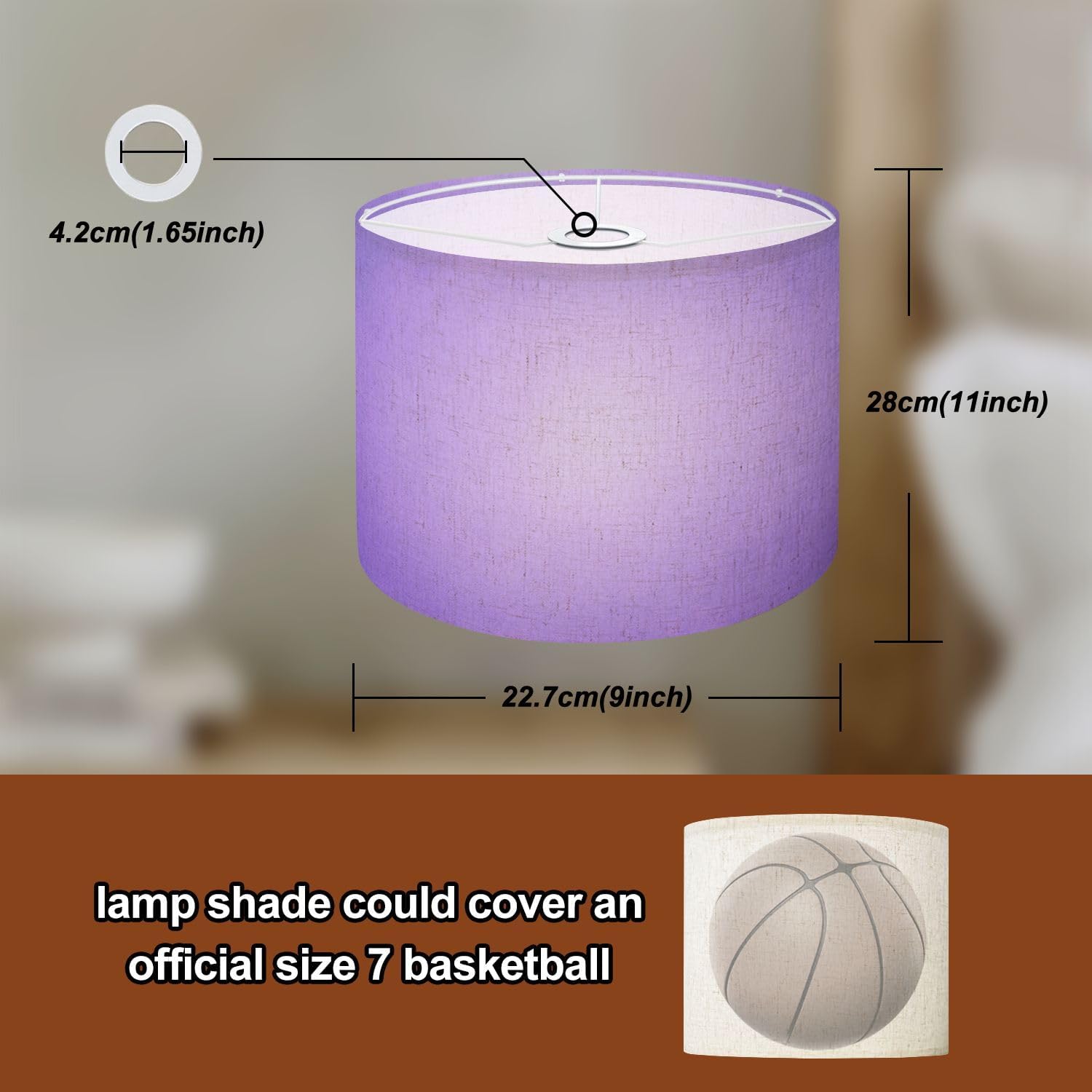 Lampshades Lamp Shades set of 2 abstract purple lavender lilac color shade soft gradient Light Shade for Table Lamps Floor Lamps Drum Lamp Shades Lampshade Replacement