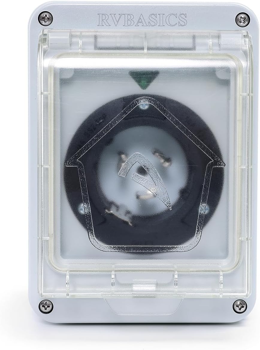 50 Amp Generator Inlet Box NEMA SS2-50P Outdoor Electrical Box with Pre-Drilled Holes and Power Indicator Light,ETL Certified for Home Backup Generator Power Cord Connection