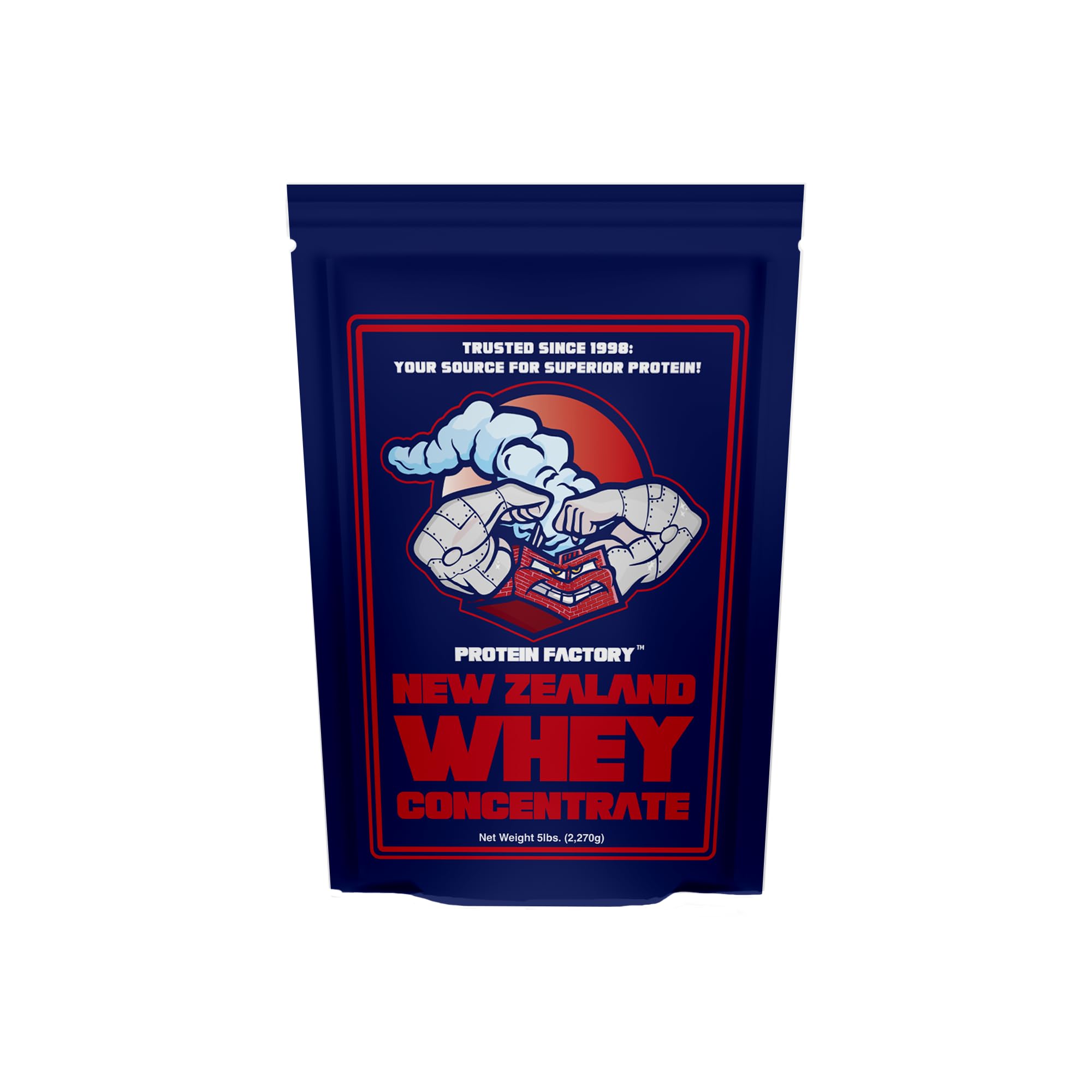 Protein Factory Whey Protein Powder - 5lbs New Zealand 7000 Whey Protein - 100% Grass Fed, Non-GMO, No Soy Lecithin Daily Diet for Pre & Post Workout - 76 Servings