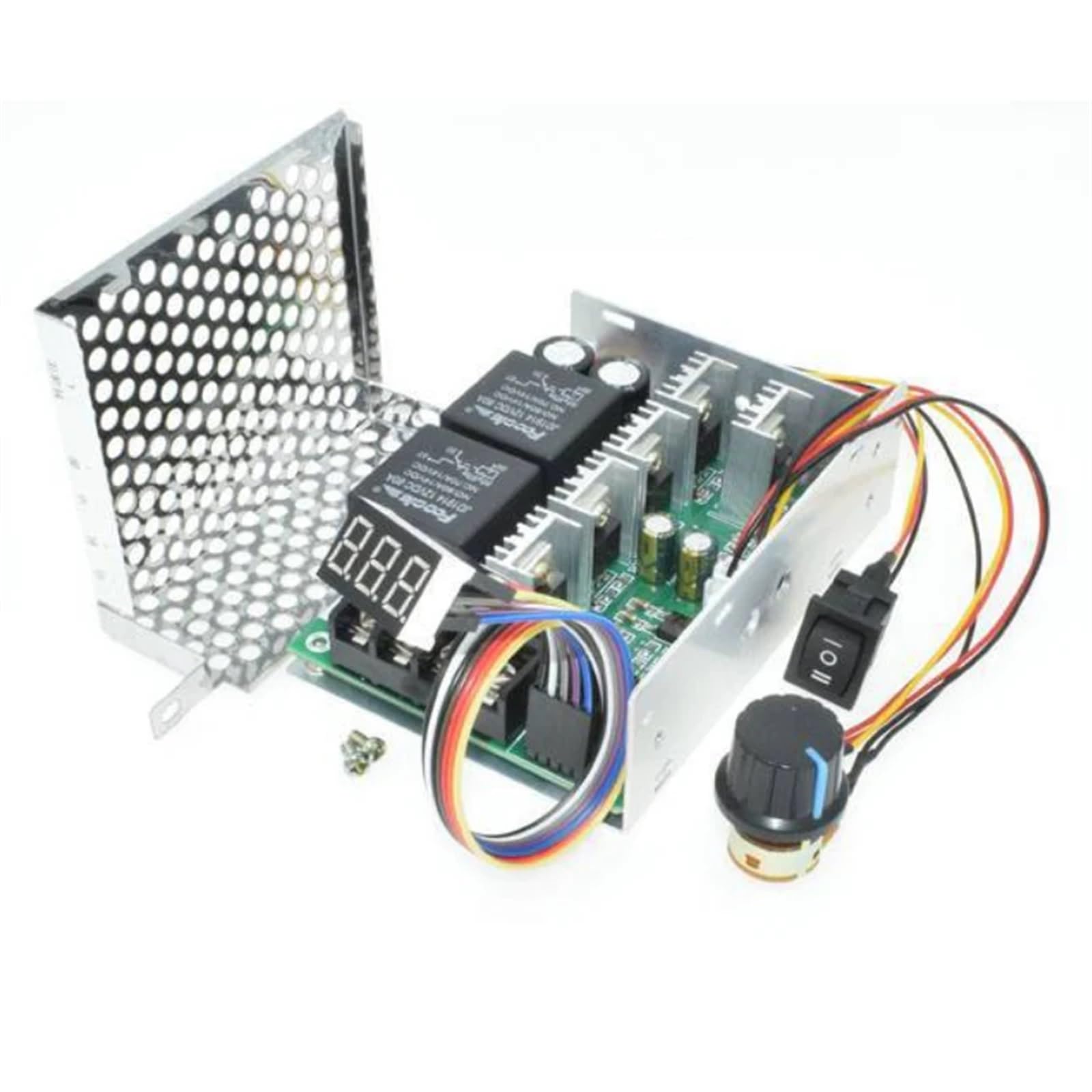 Regolatore di velocità del Motore DC 40A Max 60A 10V-50V Display Digitale 0 ~ Regolabile avanti e Indietro con Guscio in Alluminio