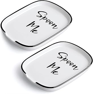 Ceramic Spoon Rest for Stove Top, Large Spoon Holder for Kitchen Counter, Coffee Spoon Rest, Heat-Resistant Cooking Utensil Rest, Modern Kitchen Decor, Set of 2