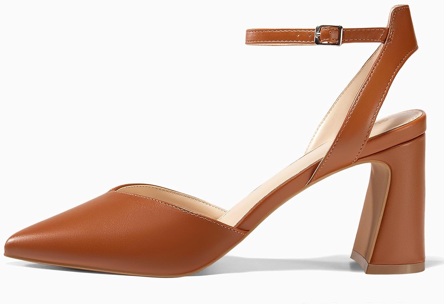 Juliet Holy Womens Closed Toe Heels Chunky Block Heel Ankle Strap Pumps Slingback Heeled Sandals - Image 4