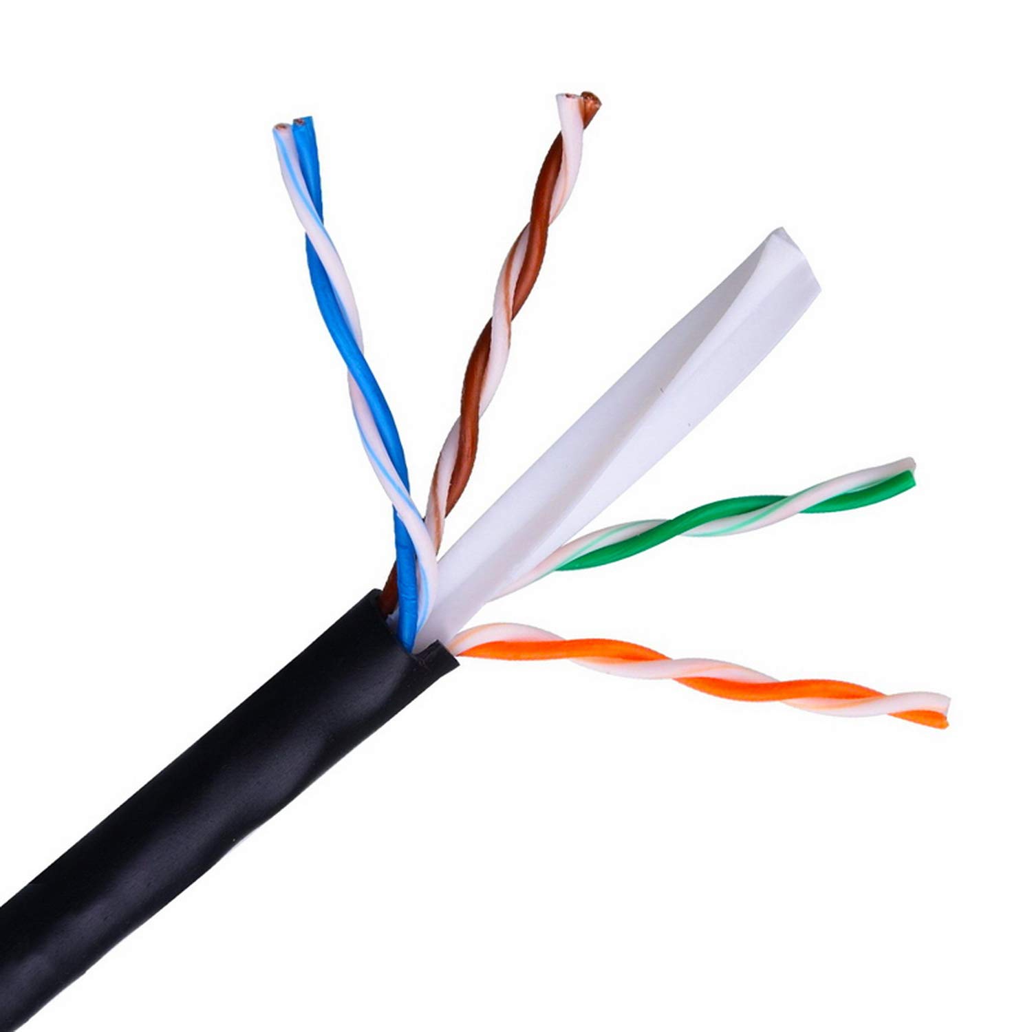 Aisens A135-0263 - Cavo Di Rete Esterno Impermeabile RJ45 (Rigido AWG24, Bobina Da 100 M Per L'installazione, Resistente Ai Raggi Uv, Colore: Nero - 4