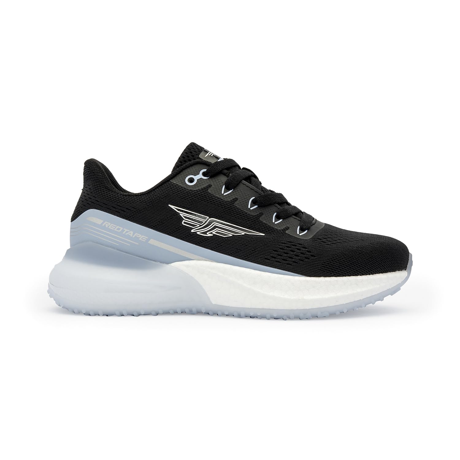 Women's Sport Shoes Black Blue Mesh Round Toe Lace-Up-image-20