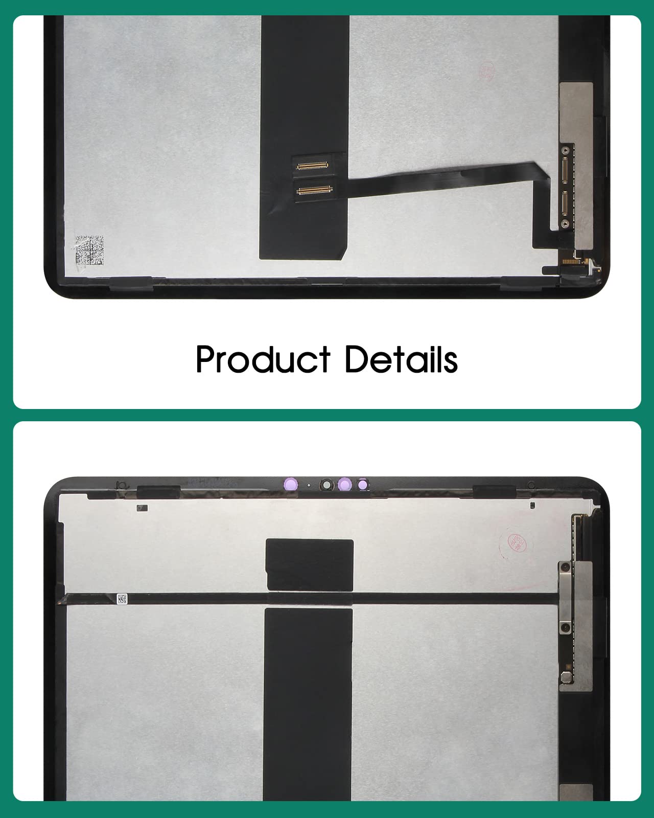 Per iPad Pro 12.9 2020 4 ° Schermo di Ricambio A2069 A2232 A2233 A2229 Display LCD Touch Digitizer Panel Sensor Kit Lenti in Vetro (Nero Originale)