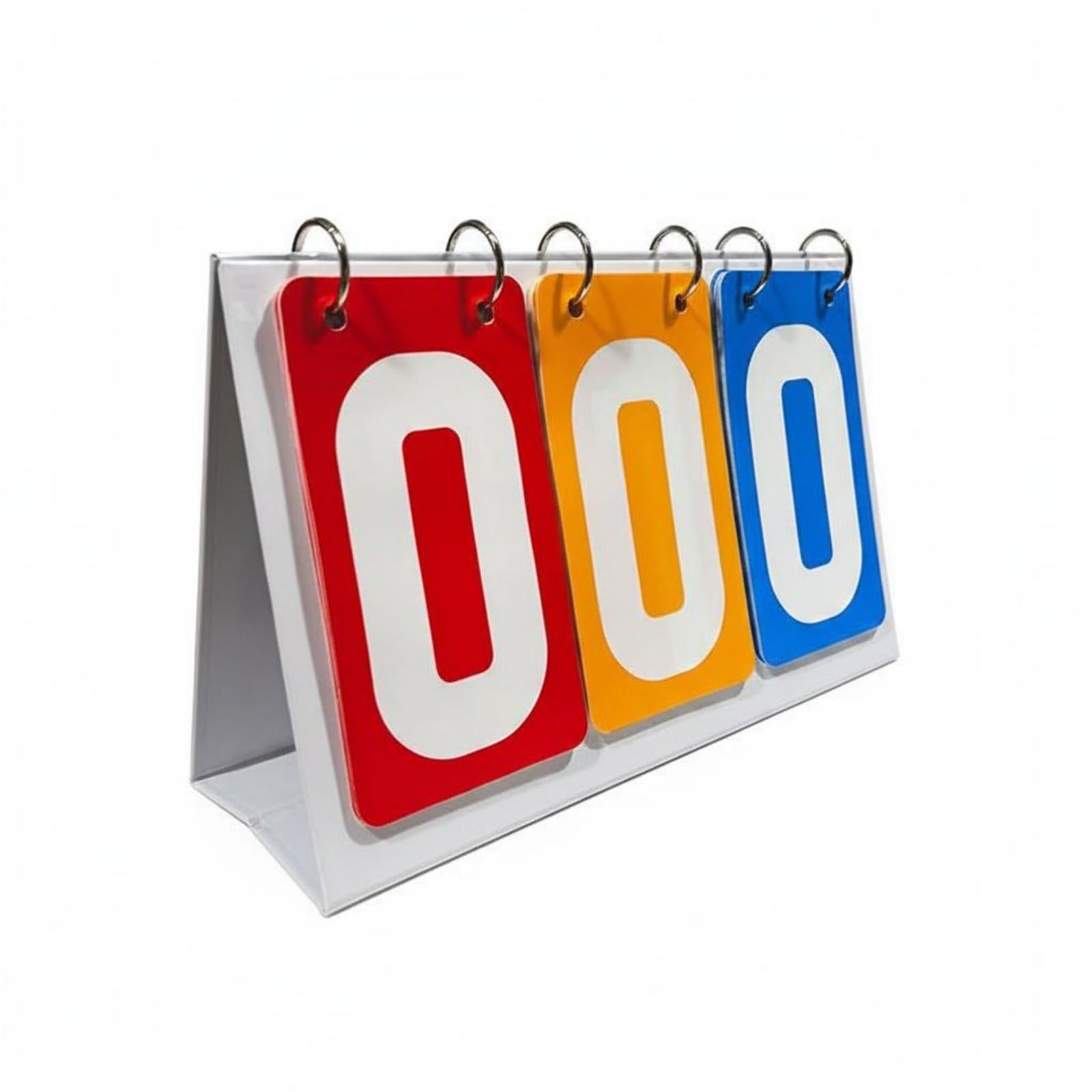 FytStycale Waterproof Scoreboard Portable Tabletop Flip Manual Counter With Lightweight Foldable Body And Digit Display build for, Red Yellow Blue — image 1