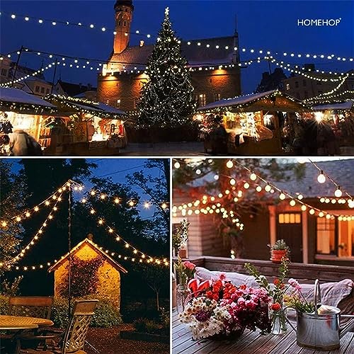 Homehop Solar Led G40 String Light for Home Garden Outdoor Balcony Terrace Wall Waterproof Rechargeable Decorative Hanging Lamp Diwali Decoration Item (16M,25 LEDs)