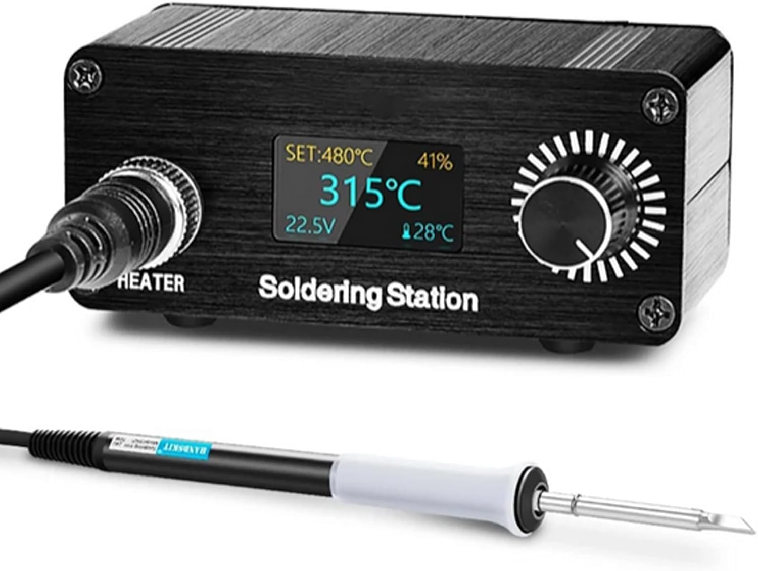 72W Mini Soldering Station Portable Digital 5 PIN Electronic Welding Iron DC Adjust Temperature Welding Tools T12 200-450℃